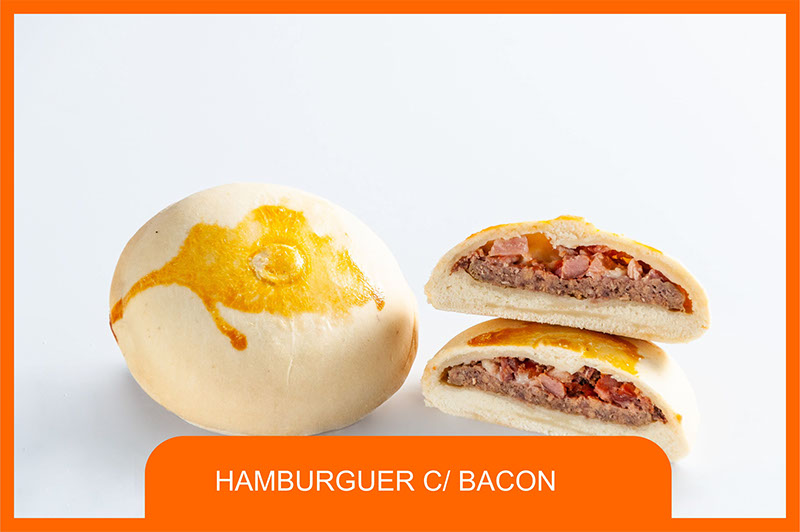 bb salgados - hamburguer com bacon
